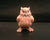Wood Carved Owl Boxwood Netsuke