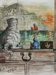 Painting Cat Rick Hon