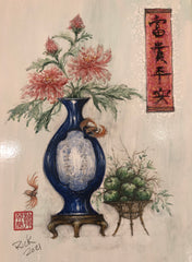 Painting Vase & Bat Rick Hon