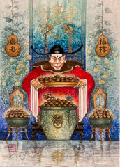 Painting God of Fortune Rick Hon