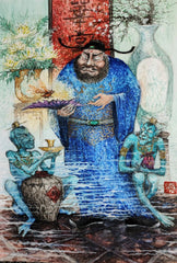 Painting Zhong Kui Attracting Happiness to the Home Rick Hon
