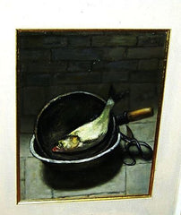 Painting Oil Fish In a Pan