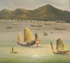 Painting Oil Old Hong Kong