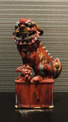 Porcelain Oxblood Glaze Lion
